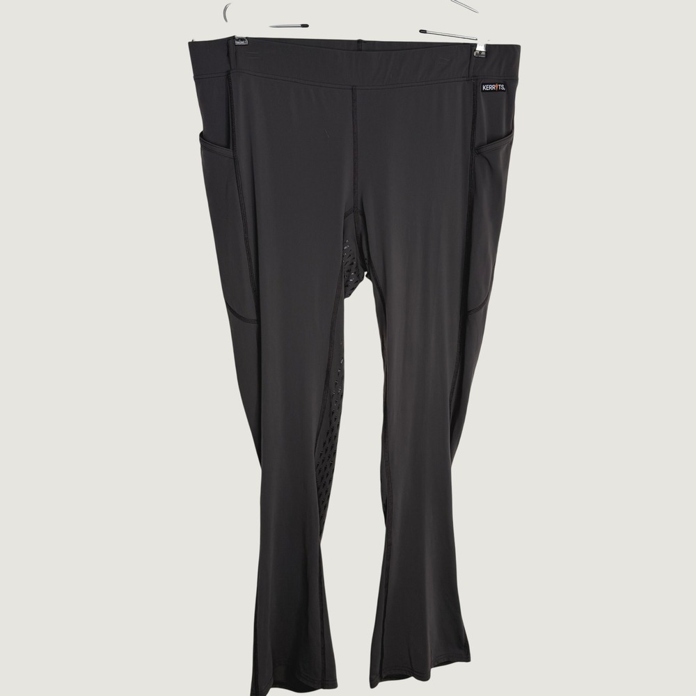 Kerrits Plus Size 2X Gray Ice Fil Tech Bootcut Breeches Equestrian Horse Riding